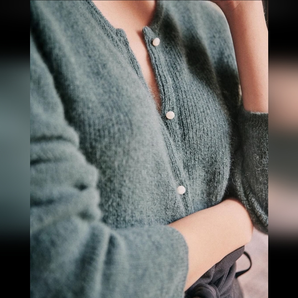 Sezane Gaspard Cardigan - Sage - M